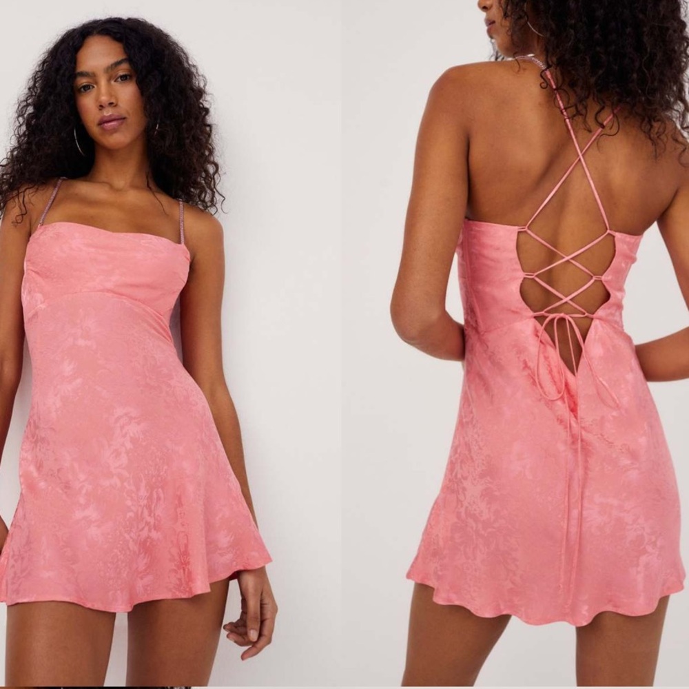 For Love and Lemons Gabrielle Mini Floral Dress NWT Pink Small S